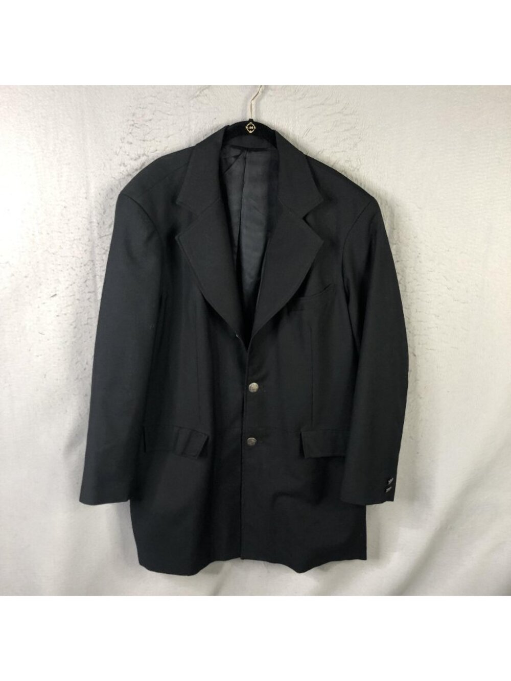 Wahmaker Coat Mens 48 Black Wool Western Frontier Long Frock Coat Western Jacket